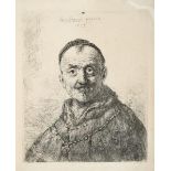 Rembrandt van Rijn (1606-1669) Dutch After Jan Lievens, The First Oriental Head Etching and drypoint