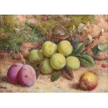 William Hough (1819-1897) Plums and Greengages Signed, watercolour and bodycolour, 20.5cm by 28cm