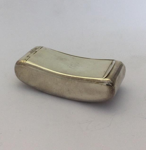 A George III Silver Snuff-Box, by Samuel Pemberton, Birmingham, 1809, curved oblong and with - Image 5 of 6