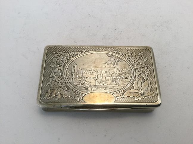 A European Silver Snuff-Box, Maker's Mark CM Incuse, Town Mark Indistinct, Possibly an Animal - Image 2 of 5