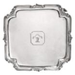 A Dutch Silver Salver, by Willem H. Moltzer, Nijmegen, Probably 1768-1769, shaped square and on four