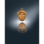 An Archaeological Revival Classical Head Pendant, circa 1870, the classical head possibly of