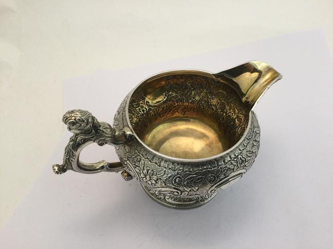 A Three-Piece George III Silver Tea-Service With a Pair of Sugar-Tongs En Suite, by Solomon Hougham, - Image 8 of 10