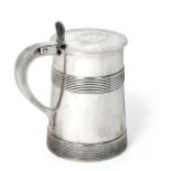 A George III Silver Tankard, Maker's Mark IC, Possibly for John Carter, London, 1776, tapering