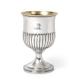 A George III Silver Goblet, by Samuel Hennell, London, 1816, tapering cylindrical and on spreading