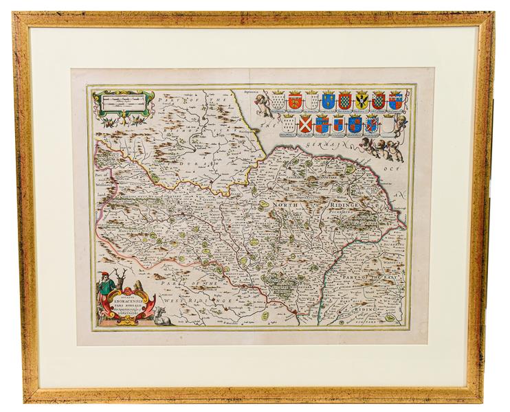 Yorkshire. A group of 4 maps, 17th century, comprising: 1) Ogilby (John). The Road from Whitby in