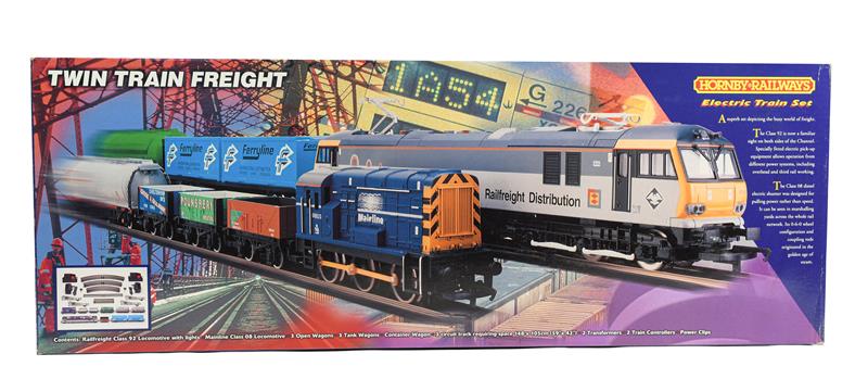 Hornby Railways OO Gauge R1002 Twin Train Freight Set (E box G, some water damage)