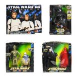 Star Wars Collectors Series 2xHan Solo and Luke Skywalker in stormtrooper gear; Emperor Palpatine