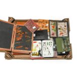 A Collection Of Various Fly Boxes And Reservoirs by various makers including Hardy, Shakespeare,