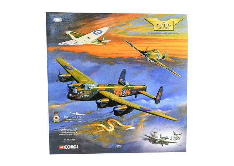Corgi Aviation Archive AA32602 1:72 Scale Battle Of Britain Memorial Flight Set with Hawker