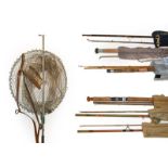 A Collection Of Mixed Tackle to include assorted fly and spinning rods by various makers including