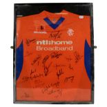 Rangers Football Club Away Signed Shirt 1993/94 orange/blue