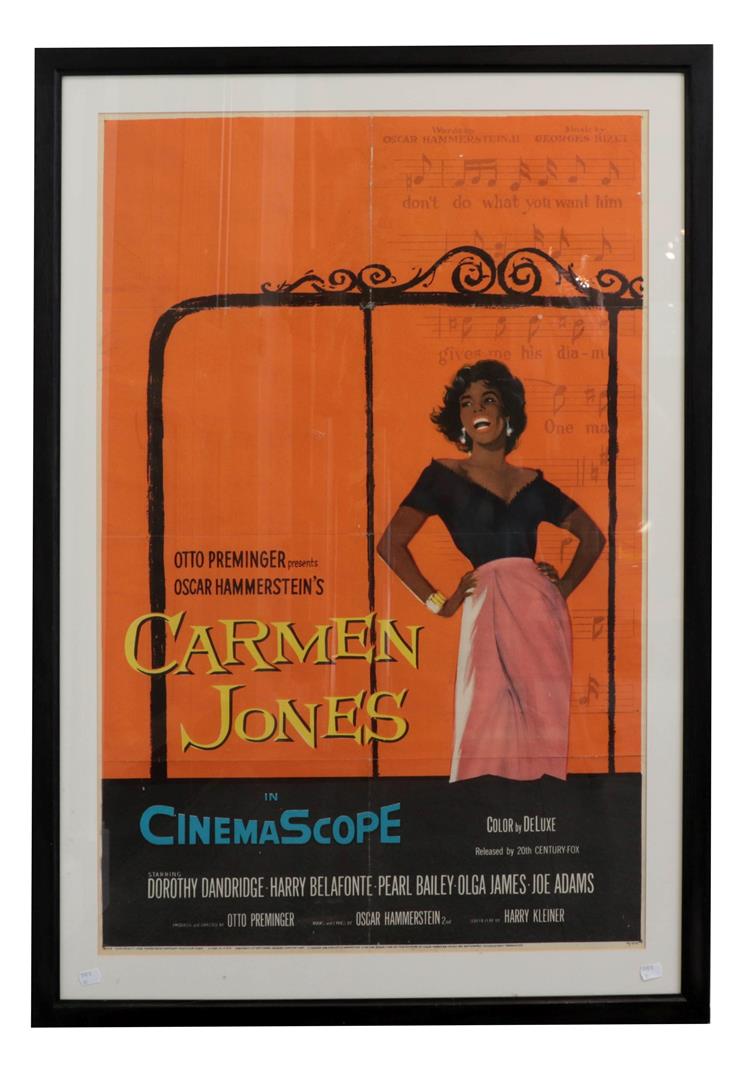 Limited Edition Film Poster Print 'Carmen Jones' 54/474 25 1/2x38 1/2'' 65x98cm (framed and glazed)