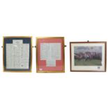 Martell Grand National 1997 ''The Race That Never Was'' Signed Race Card (framed) together with a