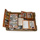 A Collection Of Various fly Boxes by various makers including Wheatley, Snowbee, C&F and