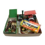 Wilesco Steam Roller (F-G) together with a small collection of Britains plastic garden and a Dinky