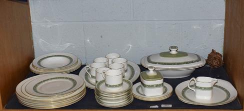 A Royal Doulton Rondelay part dinner and coffee service (one shelf)