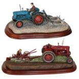 * Border Fine Arts Studio Tractor Models 'Making Adjustments', model No. A2142 and 'Ridging Up'