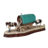 Border Fine Arts 'Arriving at Appleby Fair' (Bow Top Wagon and Family), model No. B0402 by Ray