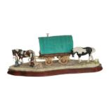 Border Fine Arts 'Arriving at Appleby Fair' (Bow Top Wagon and Family), model No. B0402 by Ray