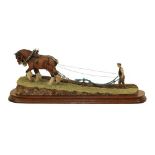 Border Fine Arts James Herriot Model 'Stout Hearts' (Ploughing Scene), model No. JH34, by Ray Ayres,