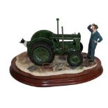 * Border Fine Arts 'Won't Start' (Tractor, Farmer and Collie), model No. B0299 by Ray Ayres, on wood