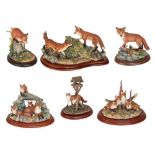 Border Fine Arts Fox Models Including; 'The Berry Pickers' (Two Foxes), model No. A1490; 'Rocky Den'