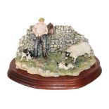 * Border Fine Arts 'Safe Delivery' (Shepherd with Ewe Lambing), model No. JH96 by Ray Ayres, limited