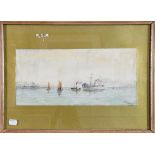 Probably William Frederick Settle of Hull (1821-1897), Naval ships in open waters, monogrammed