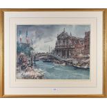 Sir Russell Flint, signed print, Venice Festival, signed in pencil to the margin, 48cm by 62.5cm