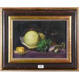 George J D Bruce (b.1930), Still life of onions, lemons and a glass, signed and dated (2006), oil on