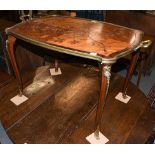 A Louis XV Style Kingwood, Amaranth, Marquetry and Gilt Metal Mounted Tray on Stand (adapted),