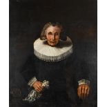 A portrait of a lady, after Rembrandt, unframed. 78cm by 94cm