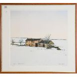 After Peter Brook, a signed limited edition print, ''Empty Pennine Farm'', numbered 147/300