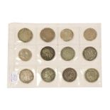 12 x European 19th & Early 20th Century Silver Coins (including 9 x crown size) comprising: Saxony