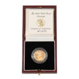 Elizabeth II, 1998 Proof Sovereign. Obv: Fourth, crowned portrait of Elizabeth II right, IRB below