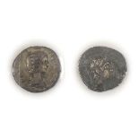 2 x Roman Silver Coins comprising: Augustus (27BC - AD14) silver quinarius, obv. (CAESAR) IM(P. VII)