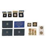 4 x UK Royal Mint Proof Sets: 1982, 1983 with certificate, 1984 no certificate & 1985 with