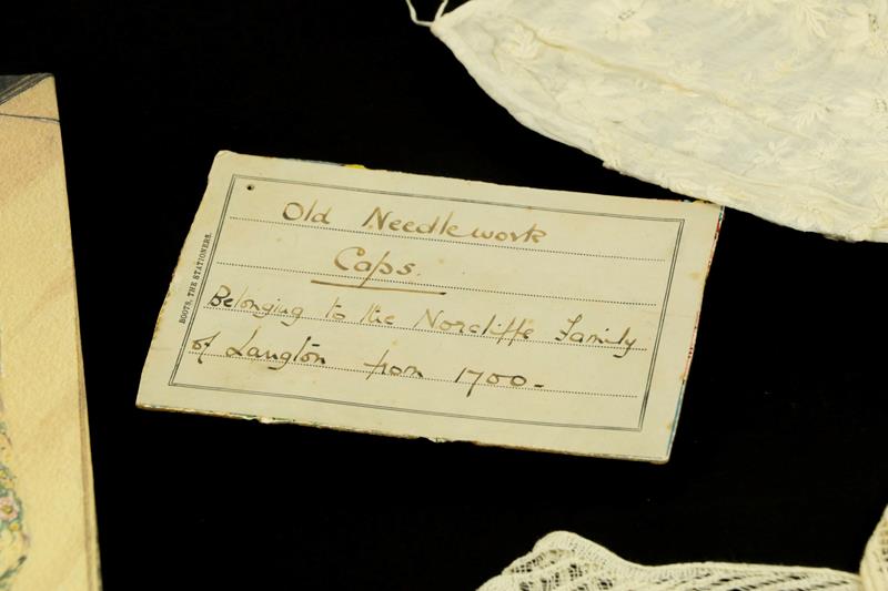 Collection of 19th Century White Cotton and Lace Baby Caps Belonging to the Norcliffe Family of - Image 3 of 3