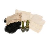 Assorted 19th Century and Early 20th Century Ladies Costume Accessories, comprising a cotton lawn