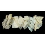 Assorted Late 19th/Early 20th Century Black, White and Cream Lace Mounted Costume Accessories,