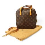 Louis Vuitton Spontini Monogrammed Handbag, of square form with two leather carrying handles,