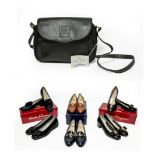 Assorted Modern Ladies' Leather Goods, comprising Burberrys of London black leather shoulder bag,