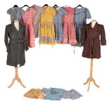 Assorted Circa 1950s and Later Girls' Dresses, from toddler size to 10 year old, mainly in printed