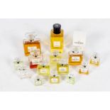 Assorted Chanel Dummy Factices, comprising thirteen Parfum No5 and No19 graduated bottles, No5 Eau