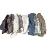 Approximately 33 Mainly Modern Silk and Cotton Jaeger Scarves and Handkerchiefs, in a variety of