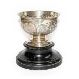 An Edward VII silver bowl, by William Aitken, Birmingham, 1904, tapering cylindrical and on