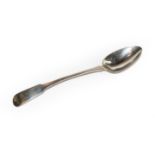 A George IV silver basting-spoon, by Edward Thomason, Birmingham, 1827, Fiddle pattern, 29.5cm long,