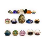 A quantity of glass paperweights, mainly Caithness also including Siddy Langley, Rosenthal and