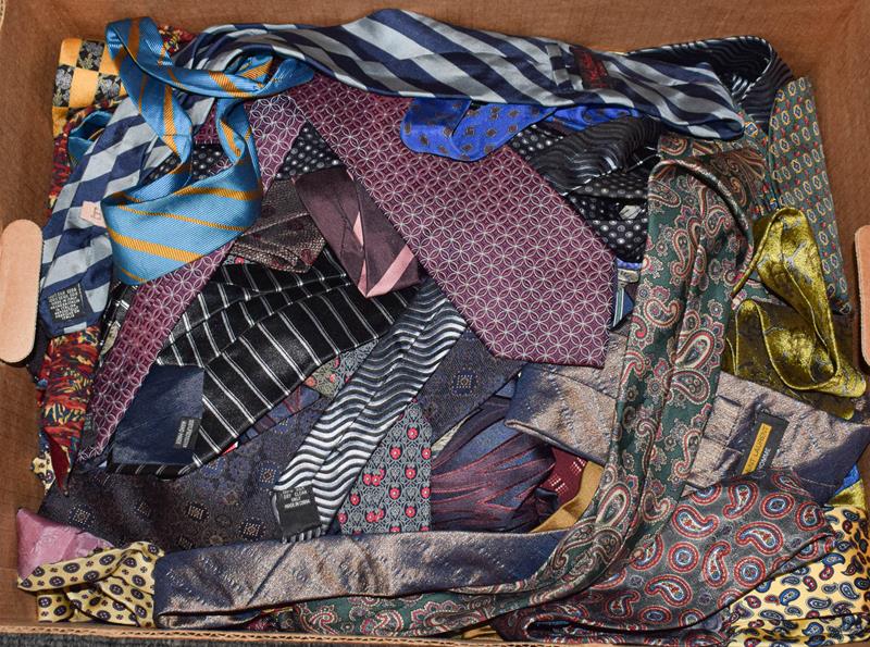 A collection of post 1950 gents ties, mainly in silk bearing the labels Liberty, Christian Dior,